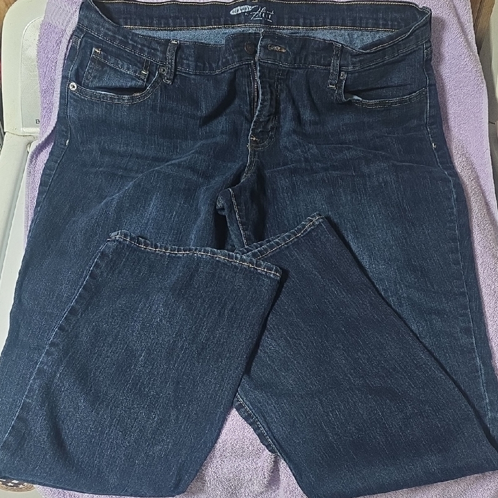 Womens Old Navy Dark Blue Straight Leg Jeans